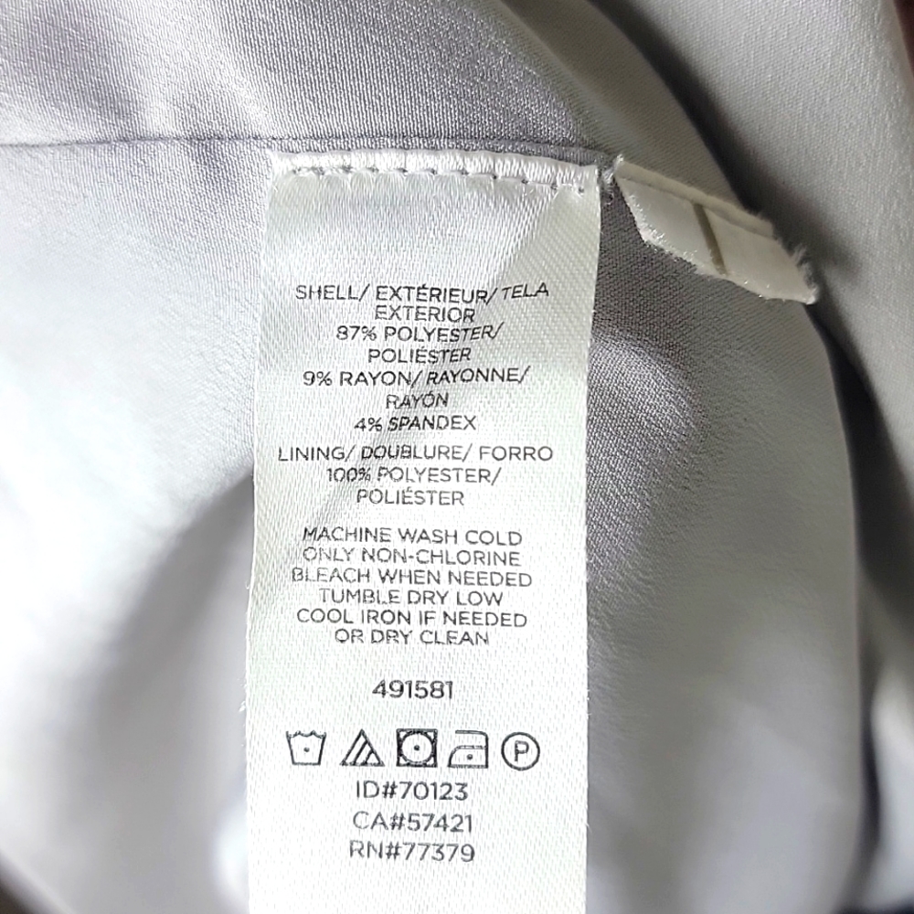 Ann Taylor Belt Wrap Dress Size 10 Light Gray - Picture 7 of 7